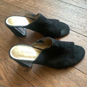 Leather Block Heels Sandals